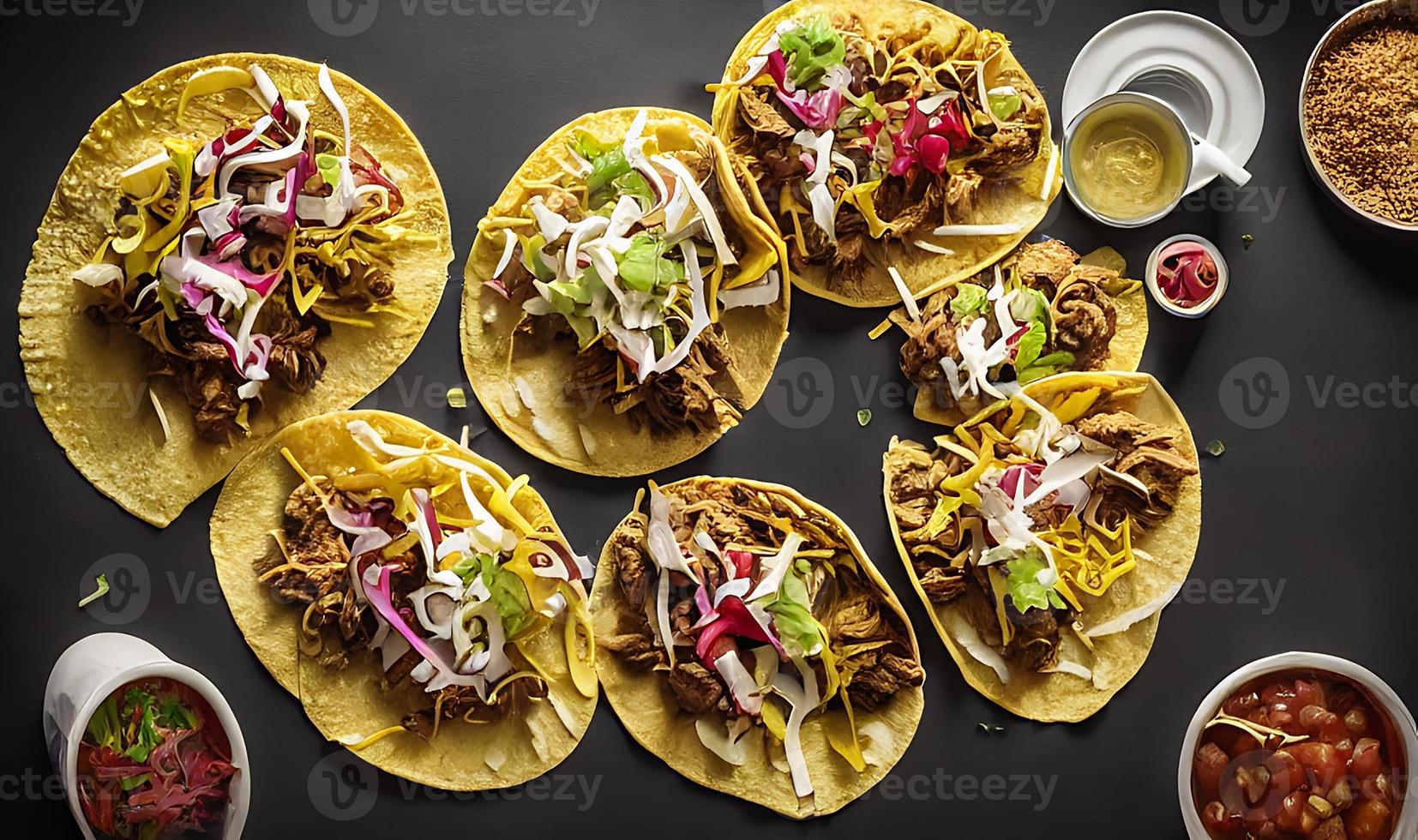 cuisine mexicaine délicieux tacos. photo