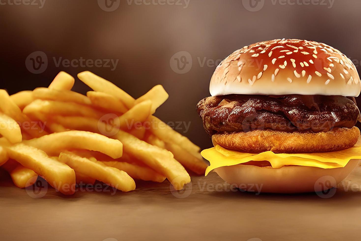 délicieux hamburger maison frais et gastronomique. photo