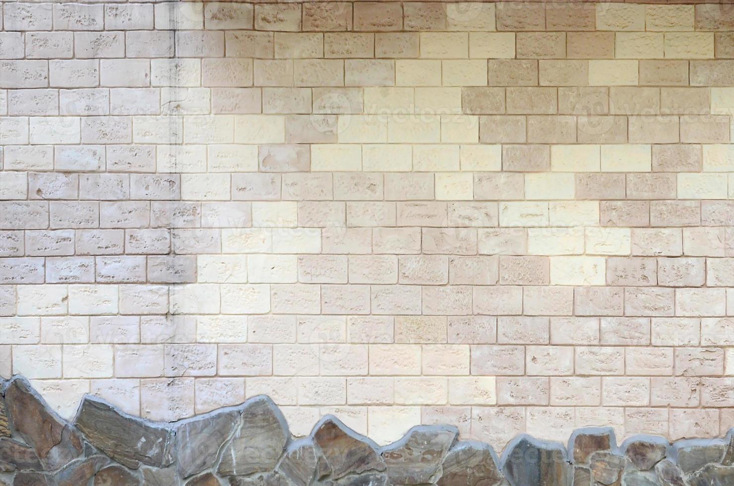 vieux mur de briques blanches beige rustique photo