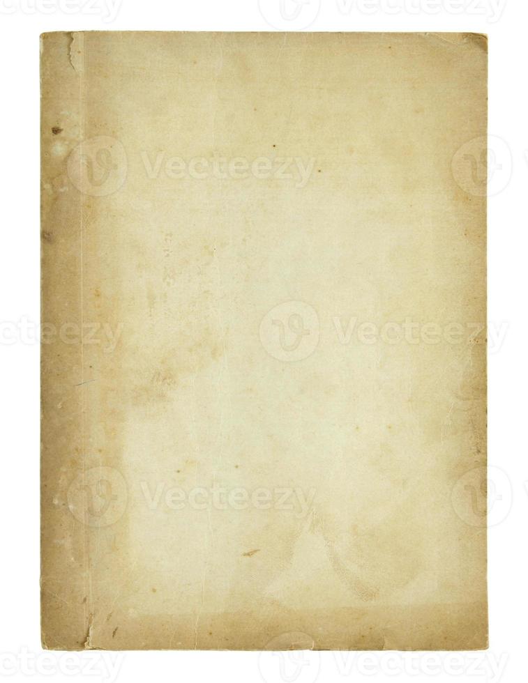 vieilles pages de livre isolées sur blanc photo