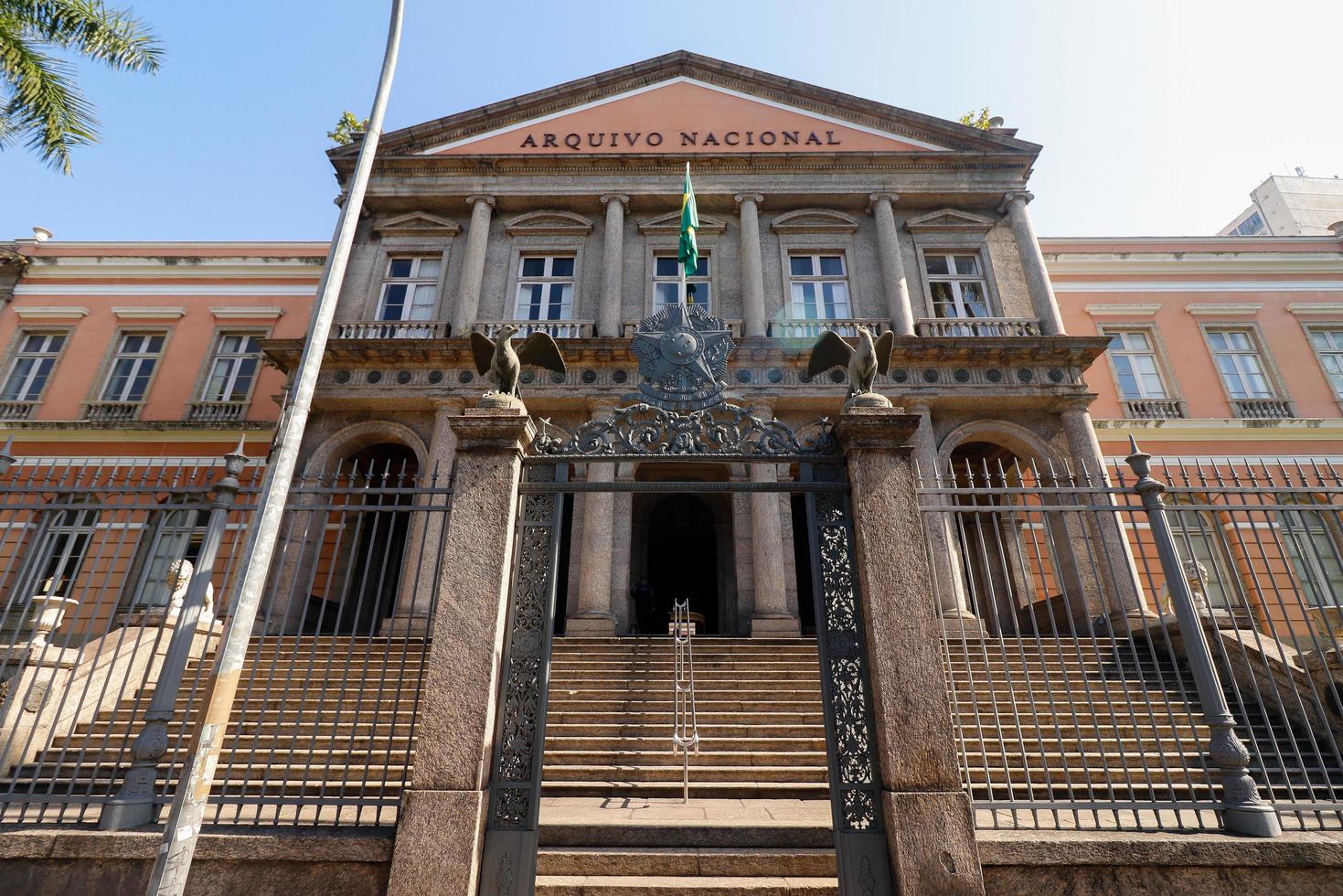 rio de janeiro, rj, brésil, 2022 - façade des archives nationales brésiliennes photo