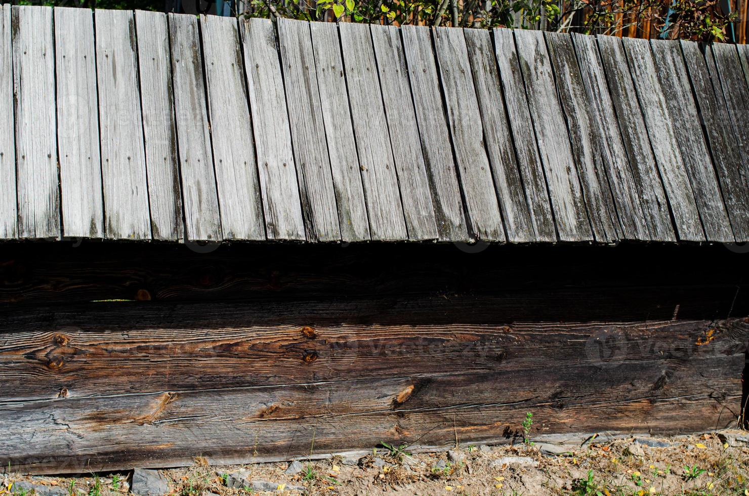 vieille clôture en bois. photo