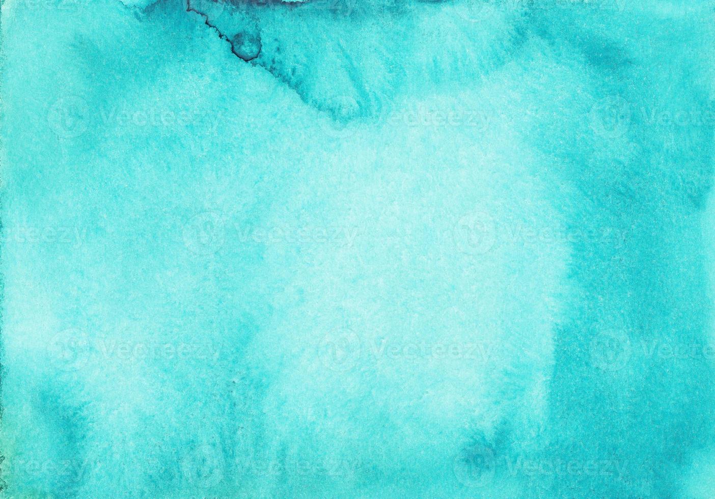 peinture de fond bleu cyan clair aquarelle. toile de fond turquoise ancienne aquarelle. superposition liquide. photo