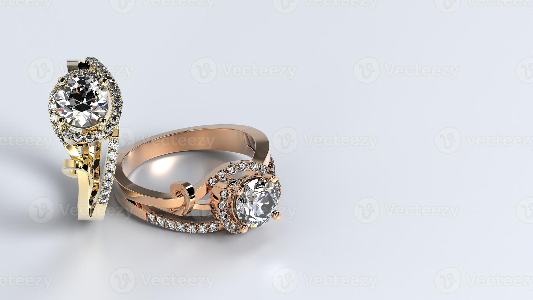 mariage, bague, or, argent, diamant, fiançailles, mode, mariage, pierre, rendu 3d photo