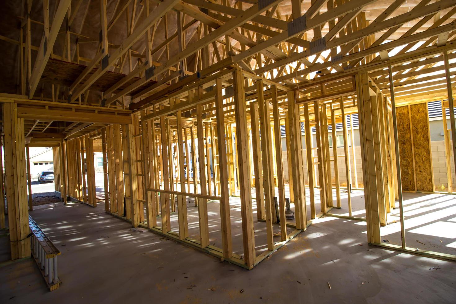 encadrement de l'intérieur d'une maison neuve photo