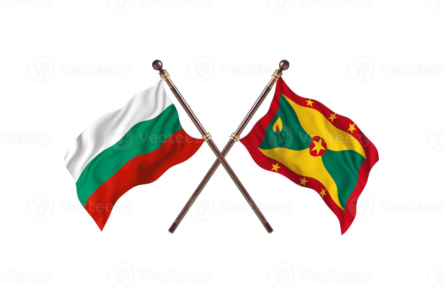 la bulgarie contre la grenade deux drapeaux de pays photo