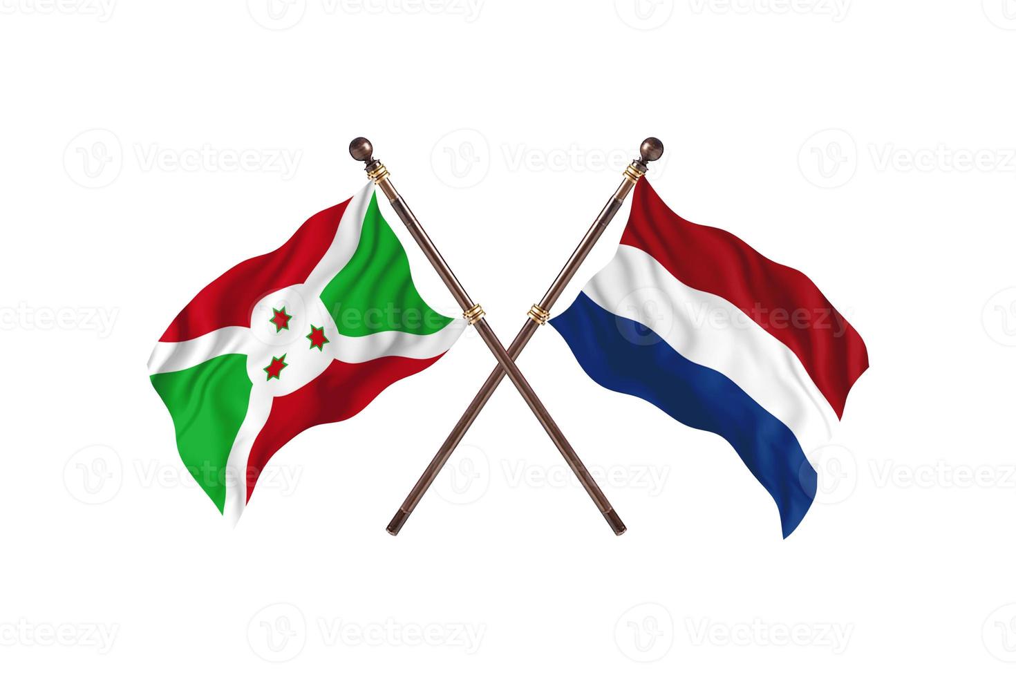 burundi contre pays-bas deux drapeaux de pays photo