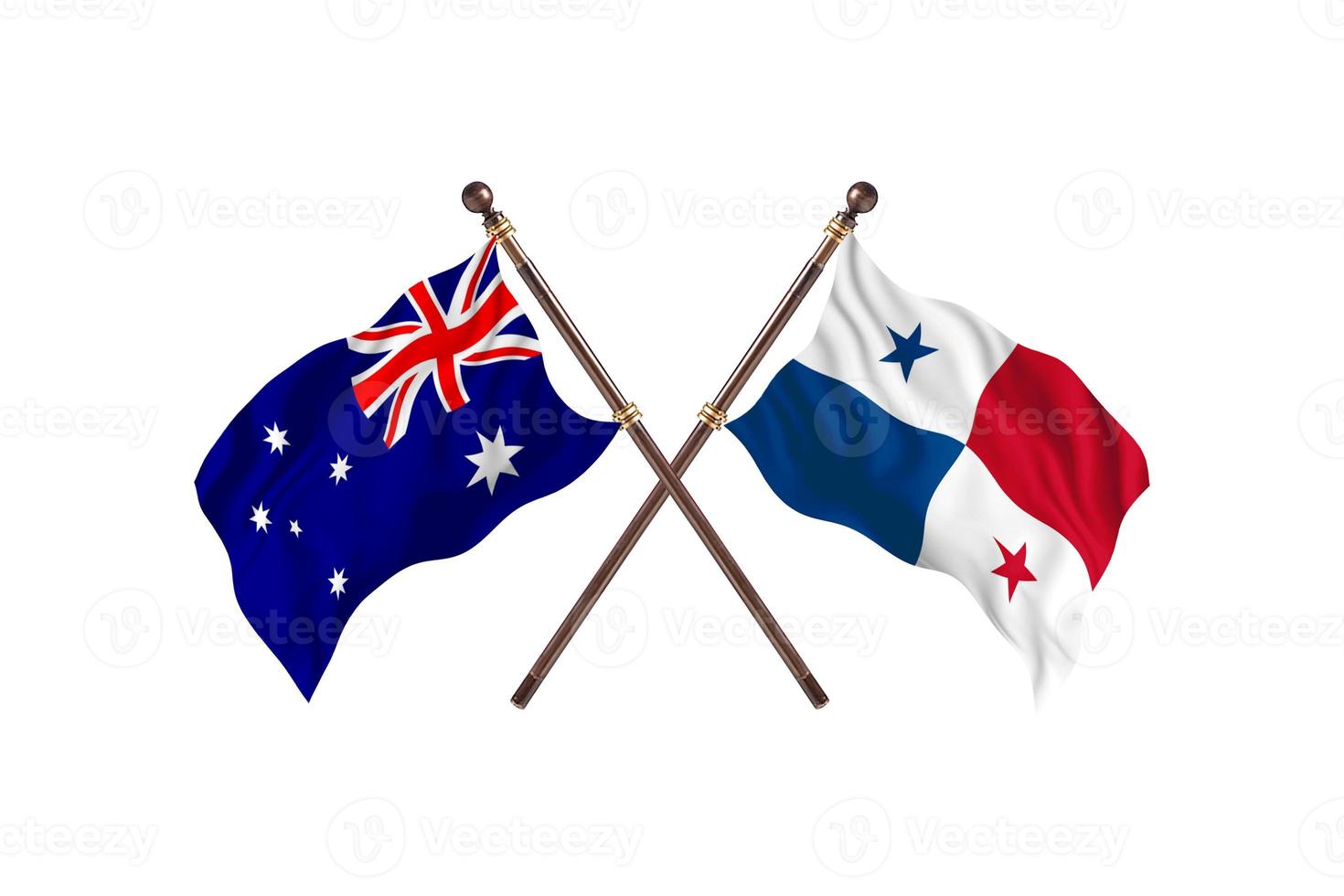 l'australie contre le panama deux drapeaux de pays photo