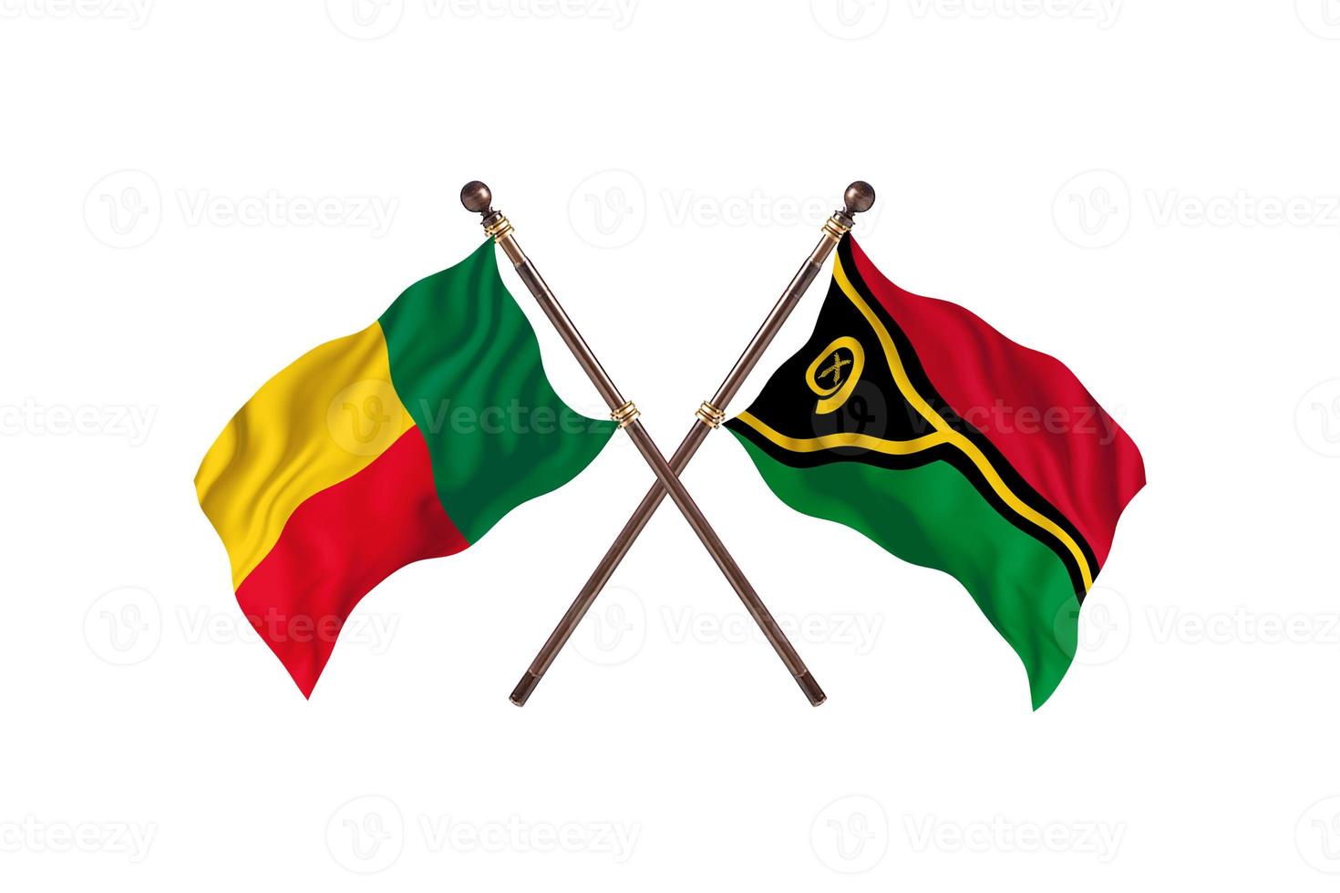 bénin contre vanuatu deux drapeaux de pays photo