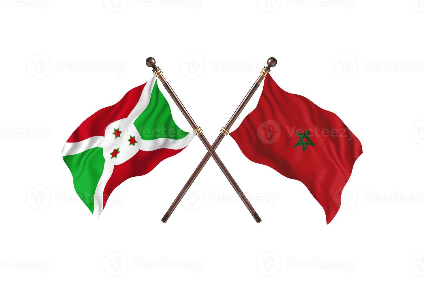 burundi contre maroc deux drapeaux de pays photo