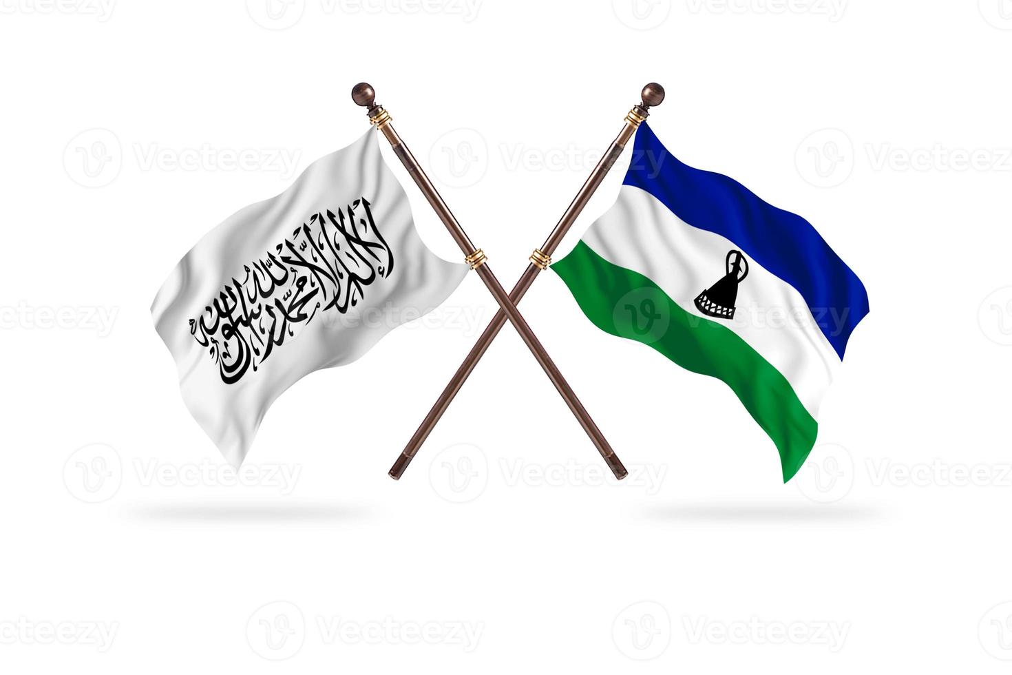 Émirat islamique d'afghanistan contre le lesotho deux drapeaux de pays photo