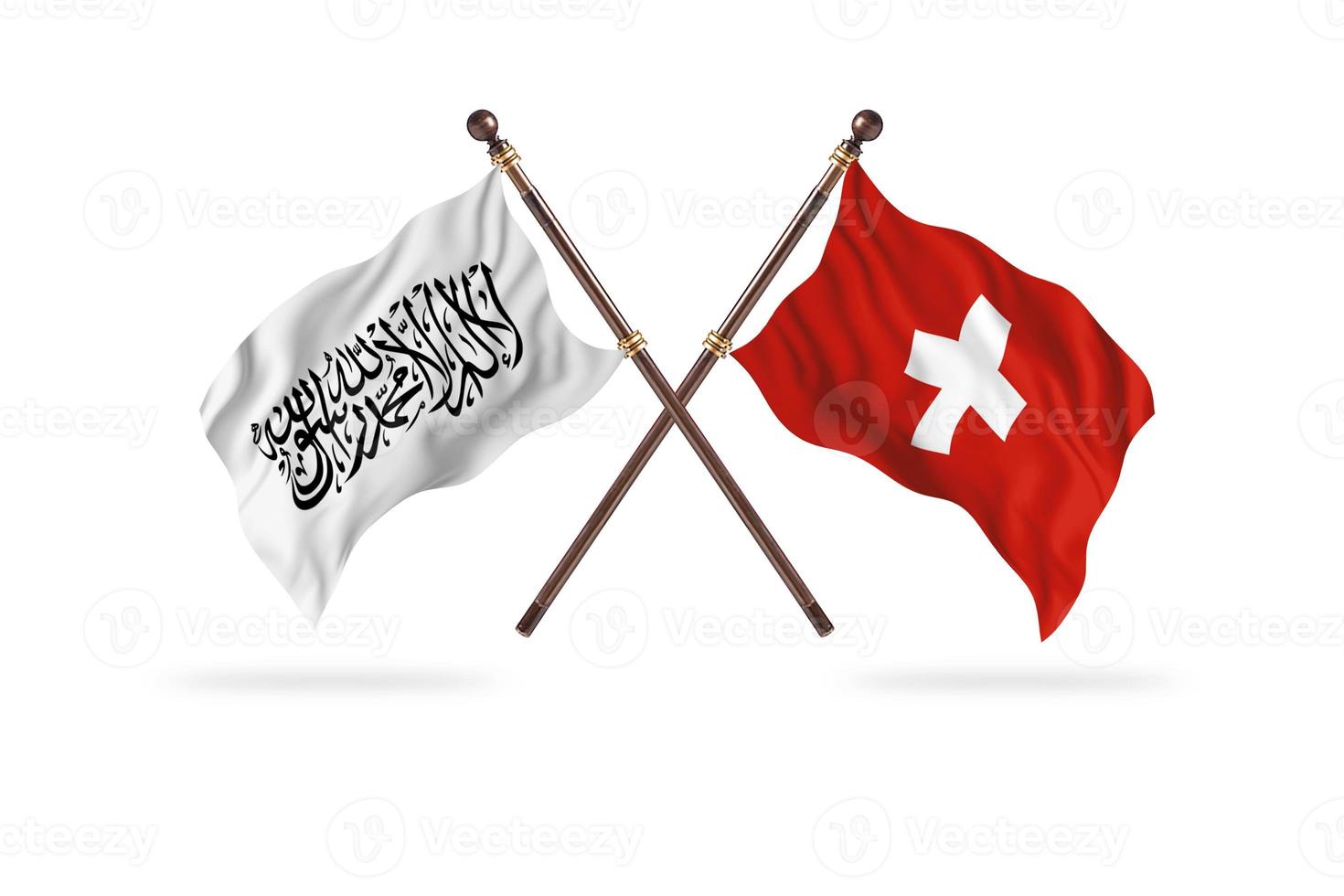 Émirat islamique d'afghanistan contre la suisse deux drapeaux de pays photo