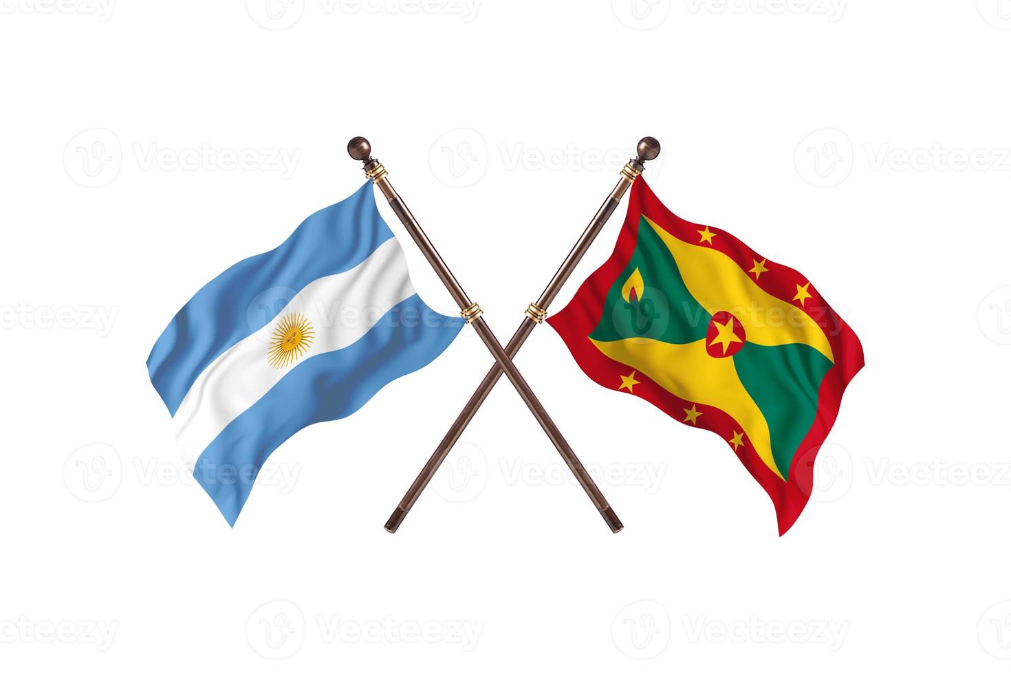 l'argentine contre la grenade deux drapeaux de pays photo