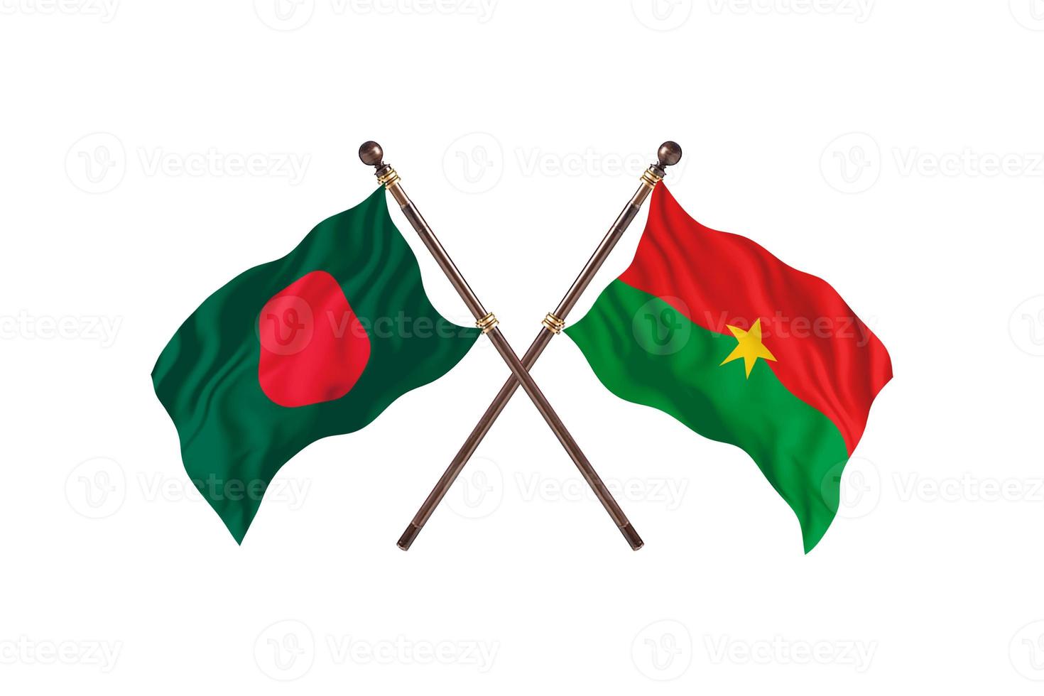 bangladesh contre burkina faso deux drapeaux de pays photo