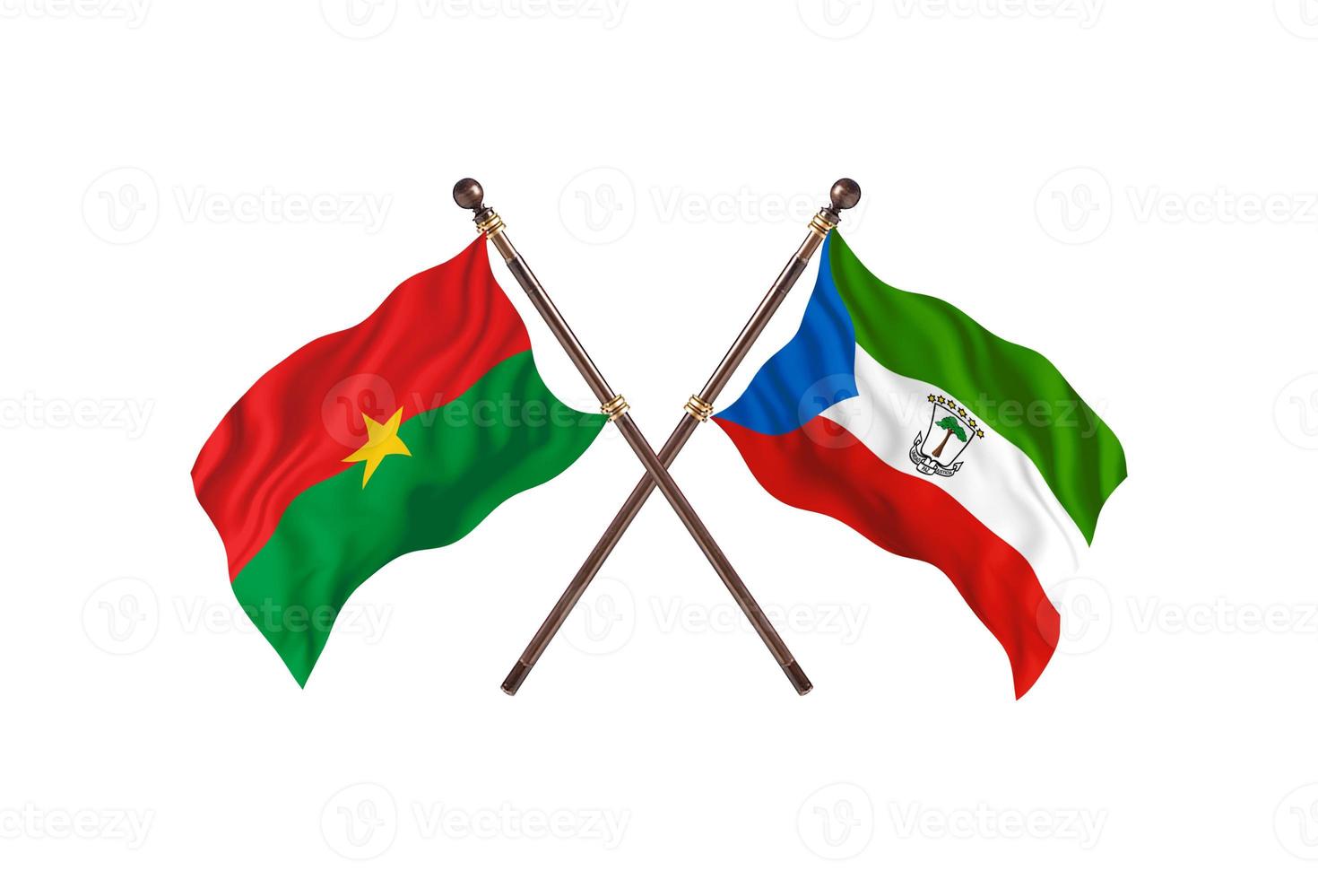 burkina faso contre la guinée équatoriale deux drapeaux de pays photo