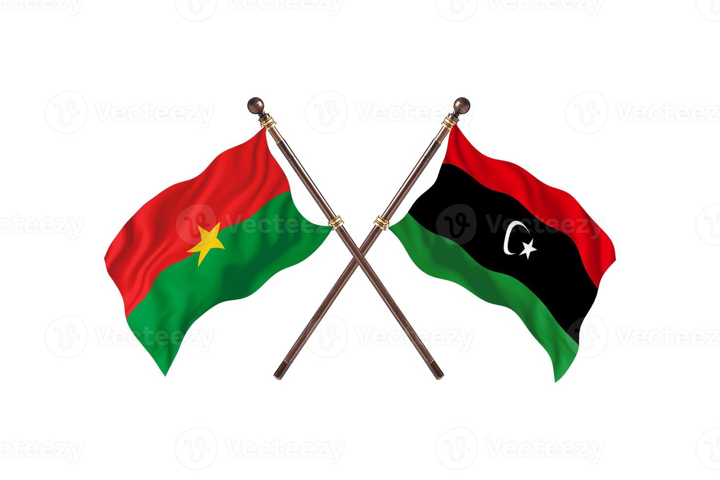 burkina faso contre la libye deux drapeaux de pays photo