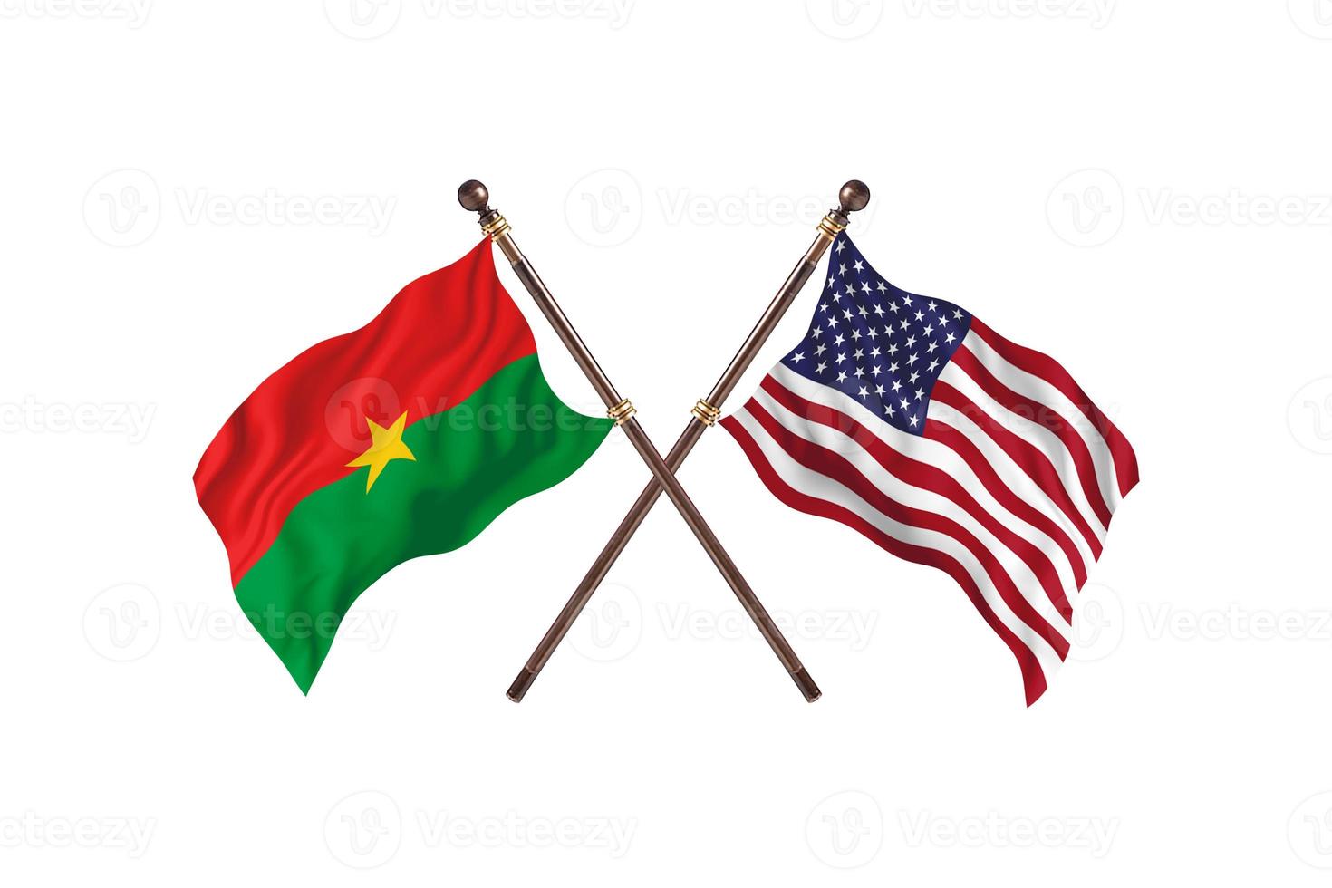 burkina faso contre états-unis d'amérique deux drapeaux de pays photo