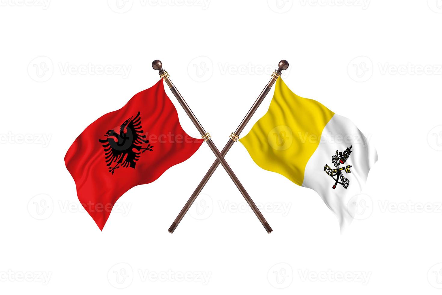 L'Albanie contre saint-siège deux drapeaux de pays photo