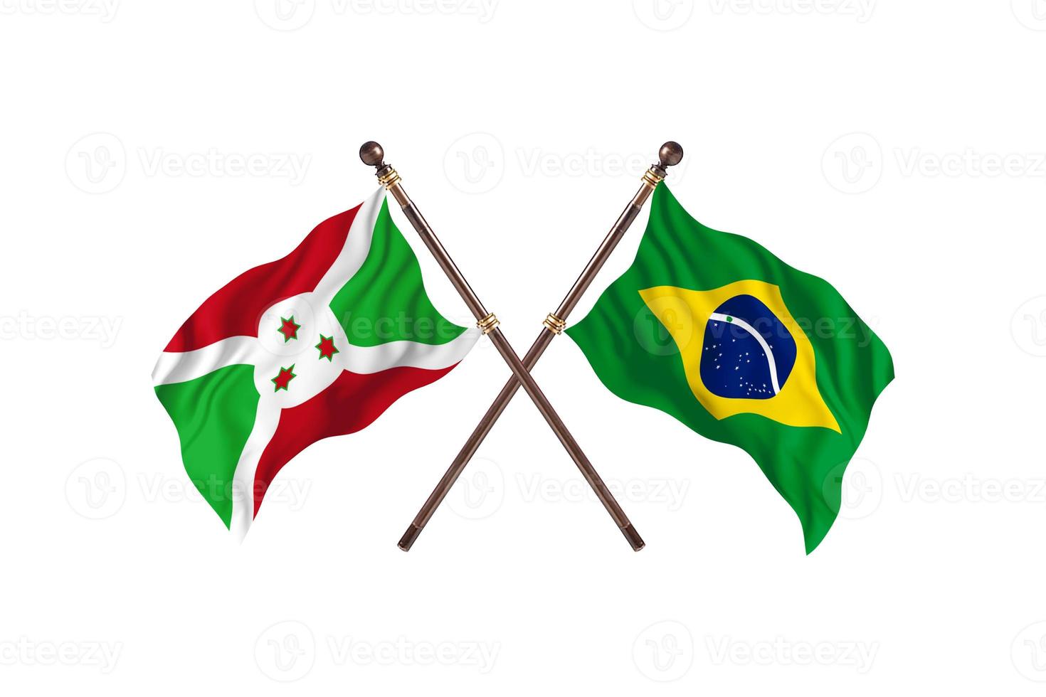 burundi contre brésil deux drapeaux de pays photo