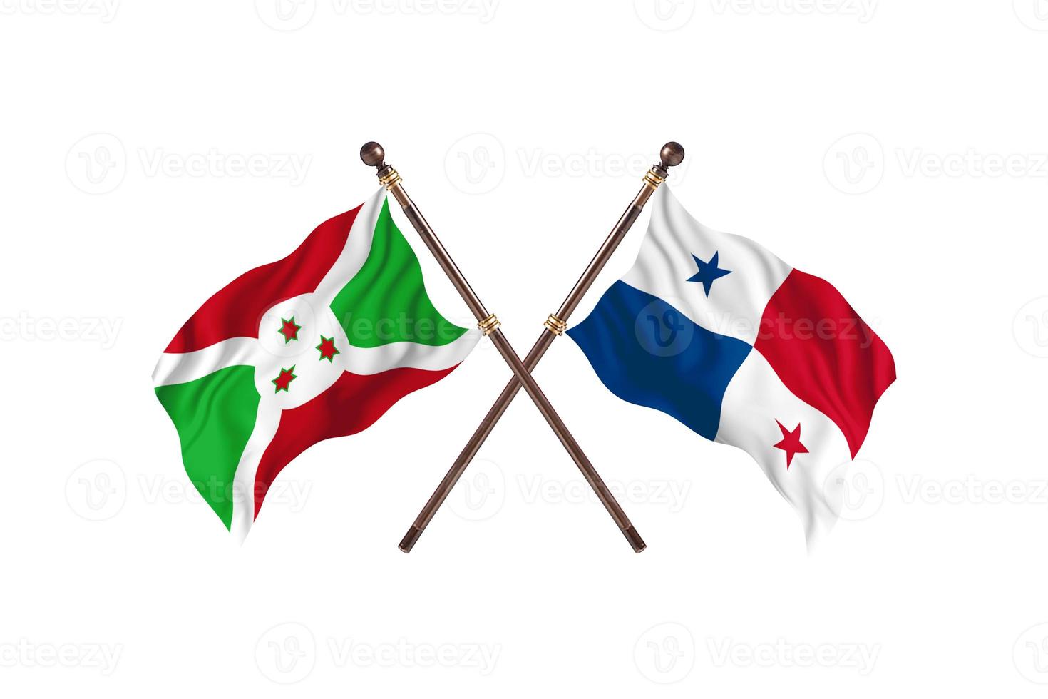 burundi contre panama deux drapeaux de pays photo