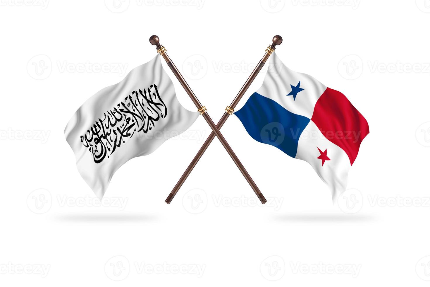 Émirat islamique d'afghanistan contre panama deux drapeaux de pays photo