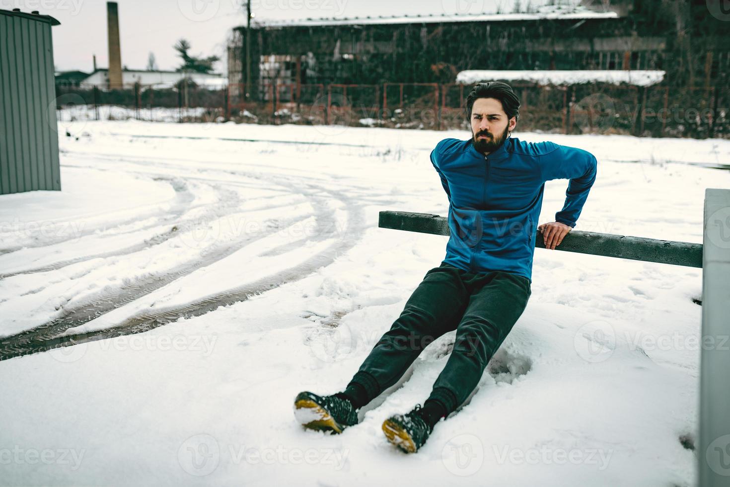 faire du sport un jour d'hiver photo