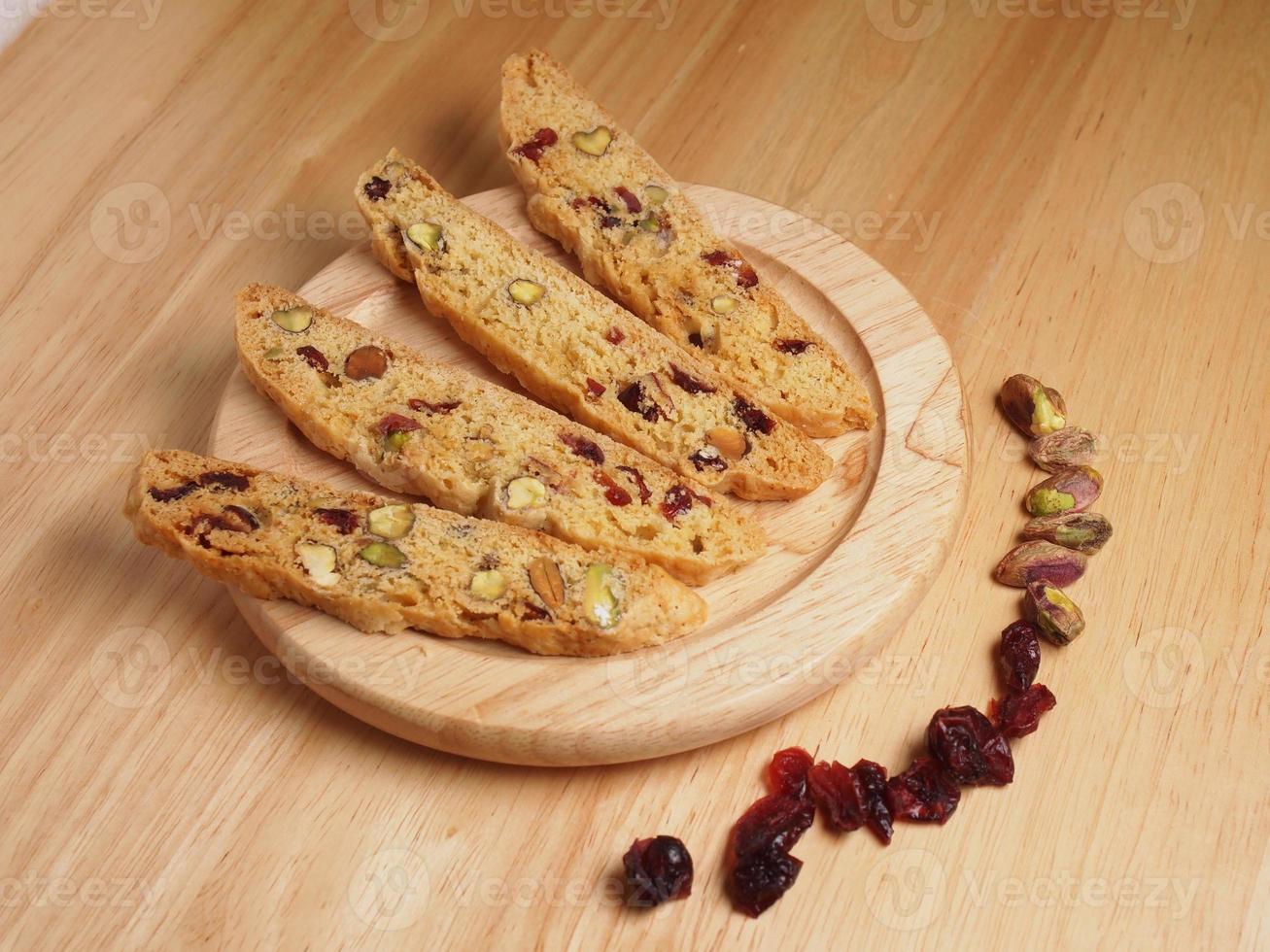 biscotti pistache et canneberge photo