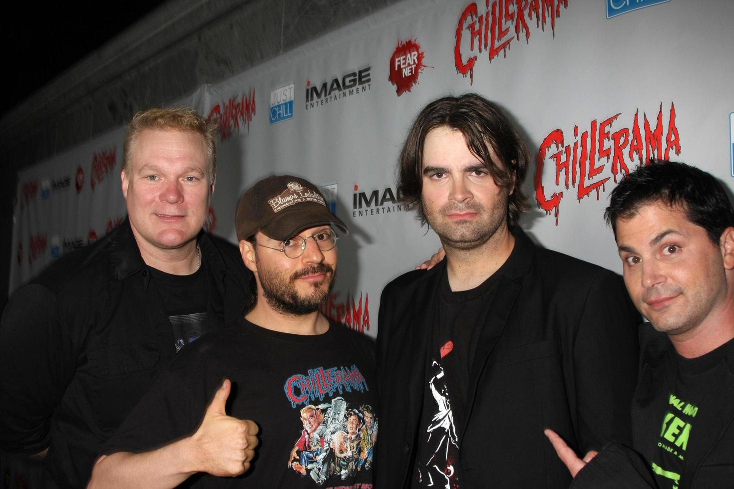 los angeles, 15 septembre - tim sullivan, adam rifkin, joe lynch, adam green arrive à la première chillerama au cimetière hollywood pour toujours le 15 septembre 2011 à los angeles, ca photo