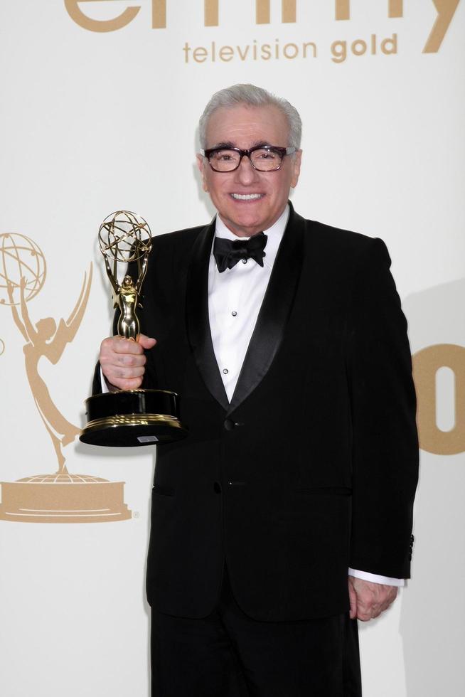 los angeles, sep 18 - martin scorsese dans la salle de presse lors de la 63e primetime emmy awards au nokia theatre le 18 septembre 2011 à los angeles, ca photo