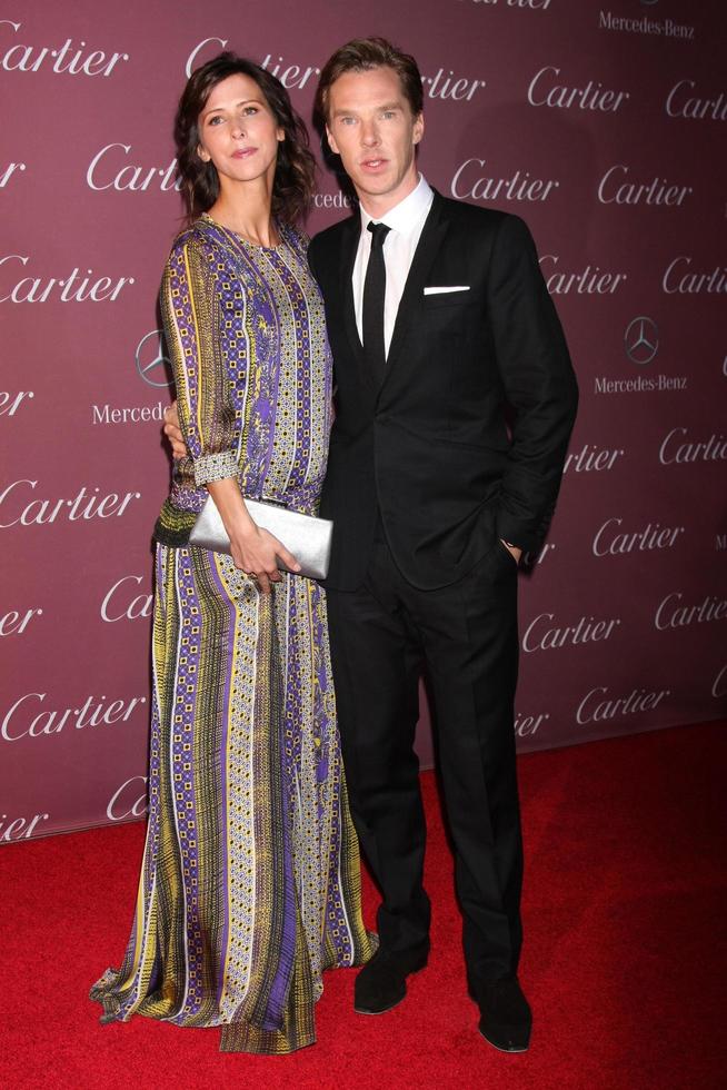 los angeles, jan 3 - sophie hunter, benedict cumberbatch au gala du festival du film de palm springs dans un centre de congrès le 3 janvier 2014 à palm springs, ca photo