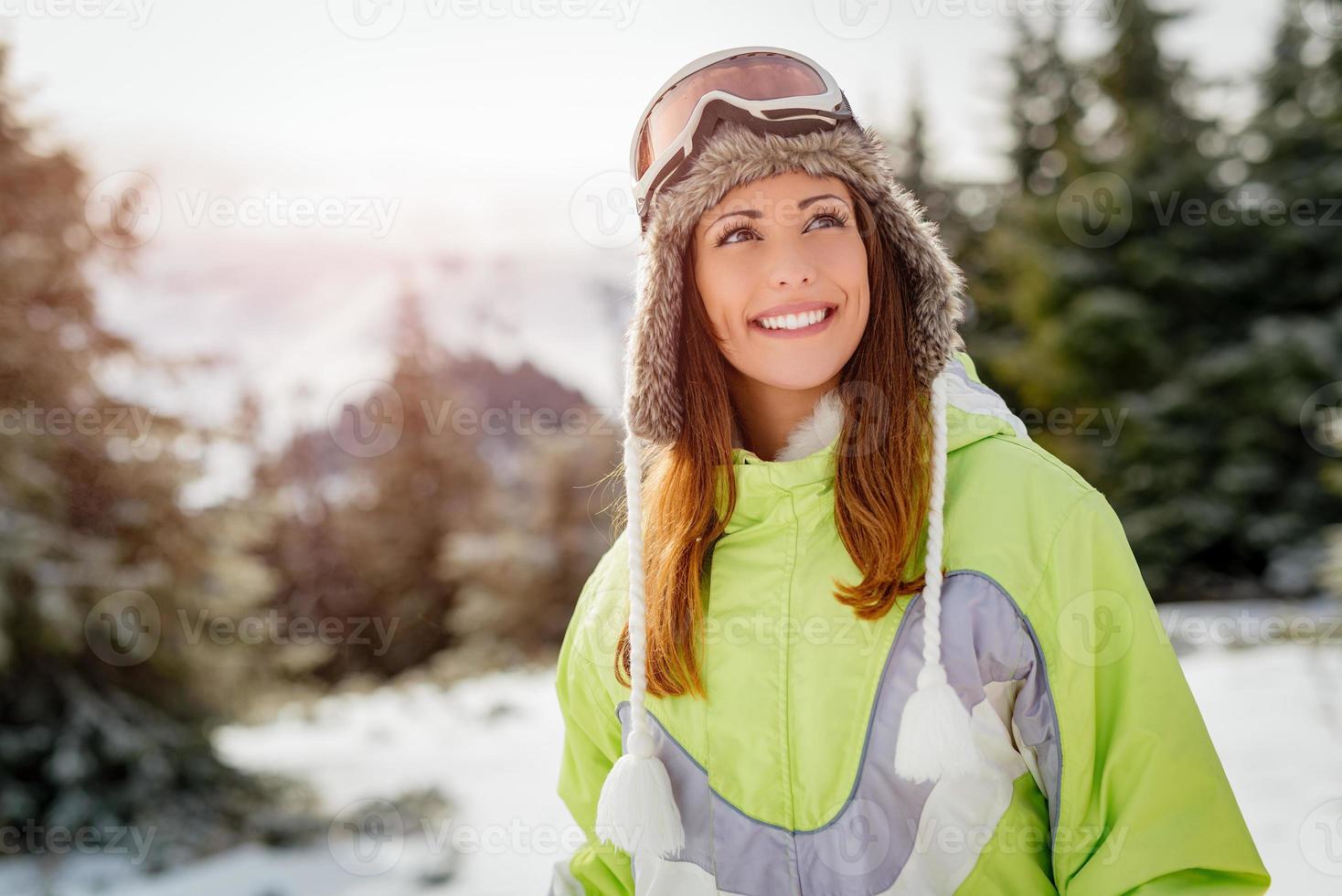 vue de fille d'hiver photo