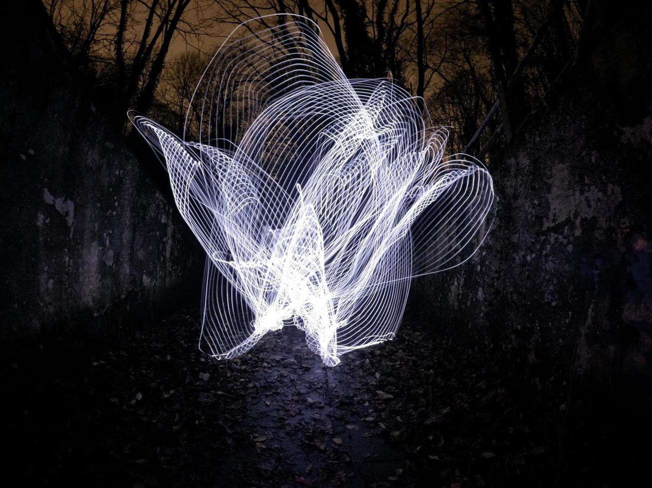 longue exposition de light painting photo