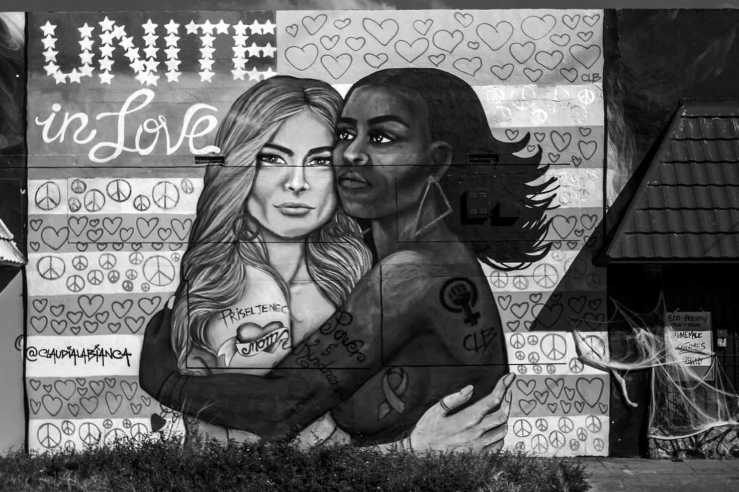 Miami, Floride, 2020 - unite in love murale photo