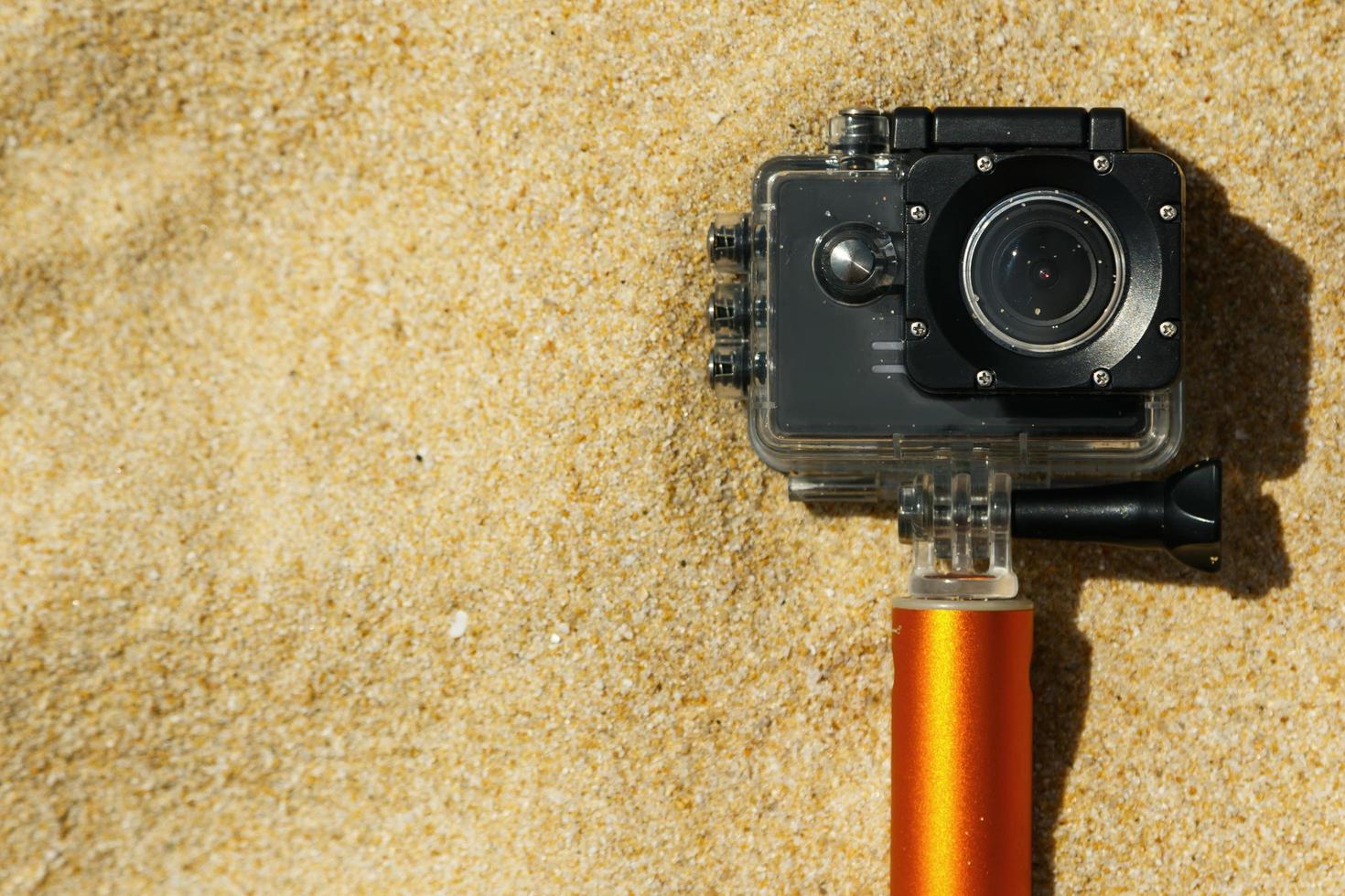 caméra d'action sur la plage photo