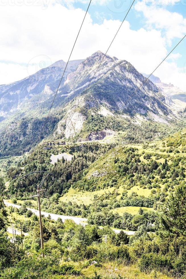 vue sur le paysage de montagne photo