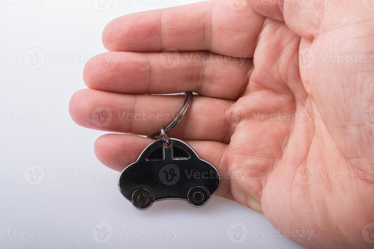 concept d'entreprise automobile avec une icône de voiture en métal photo