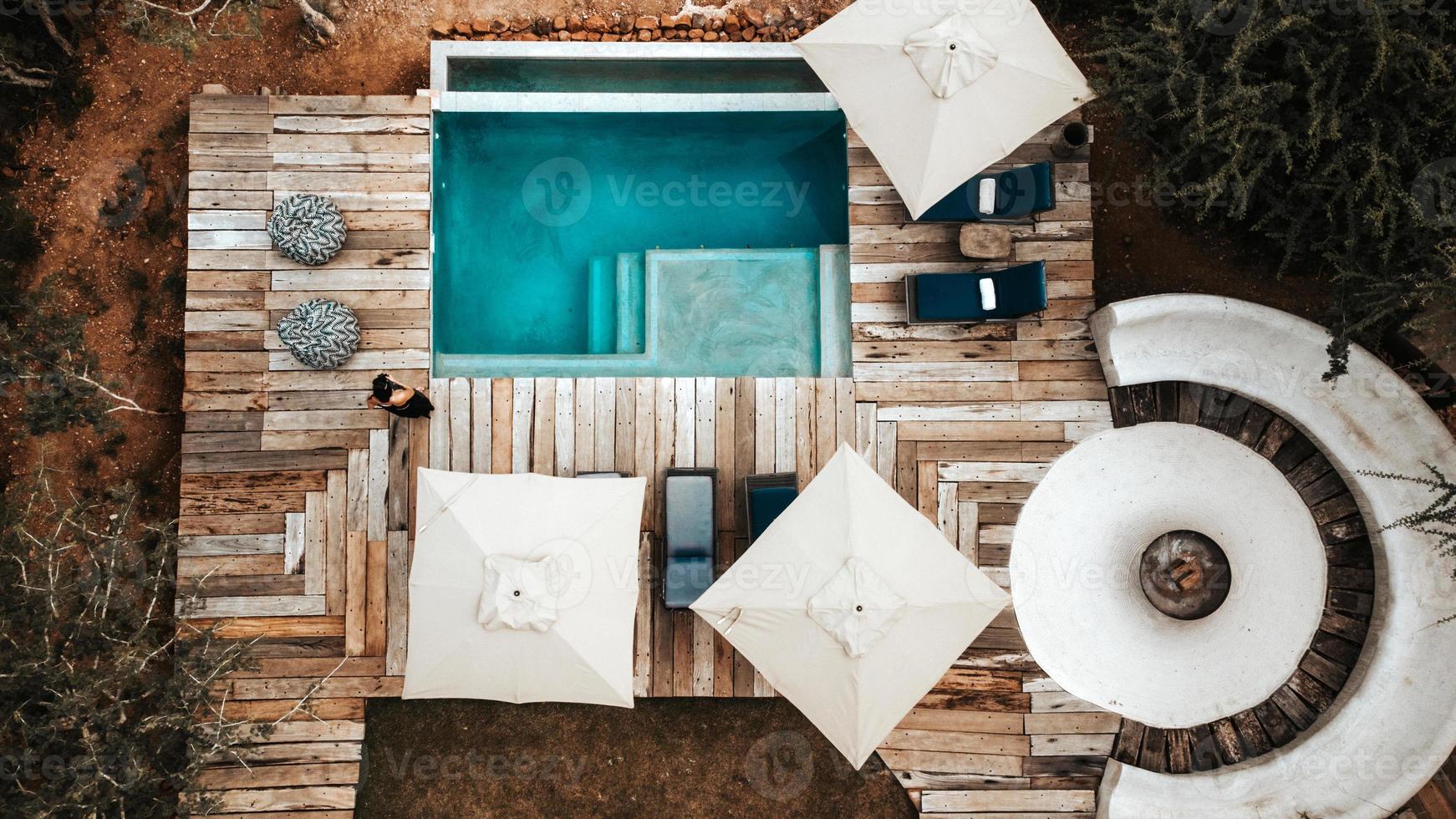 vue aérienne d'une piscine en afrique du sud photo