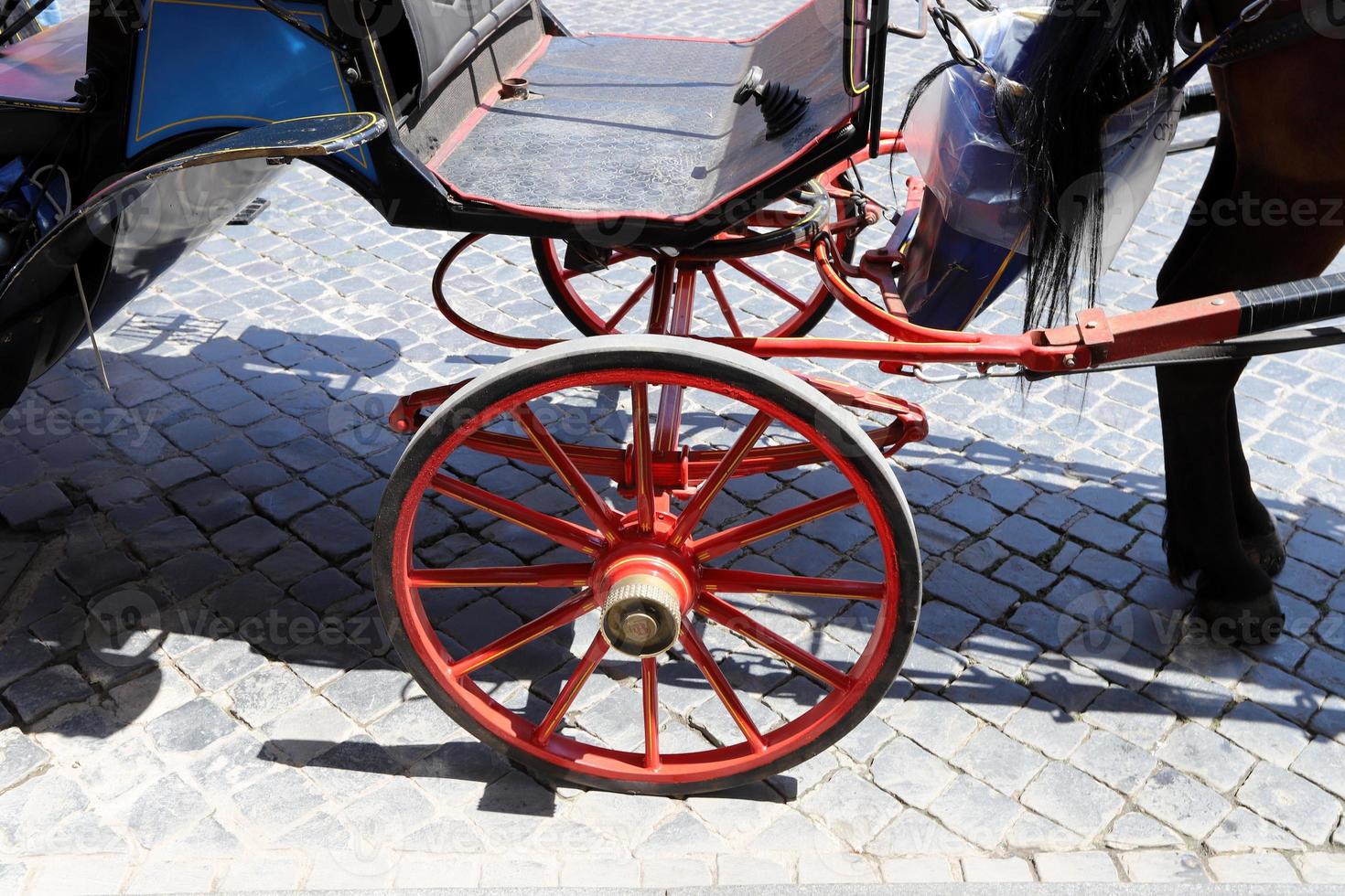 chariot remorque pour le transport de marchandises. photo