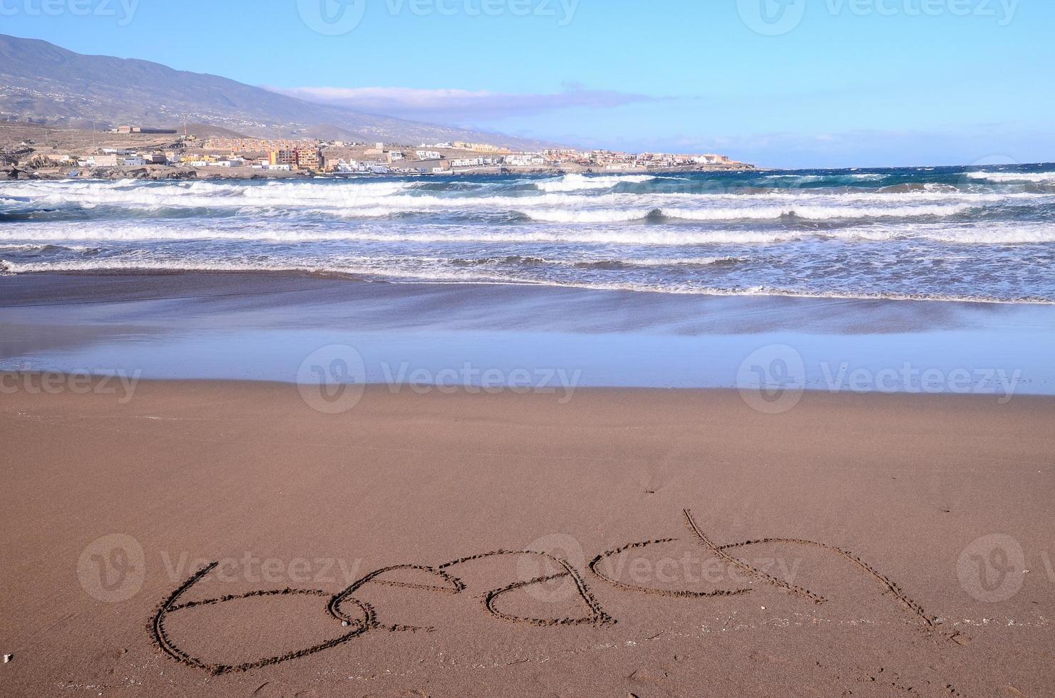 plage de sable sur les îles canaries photo