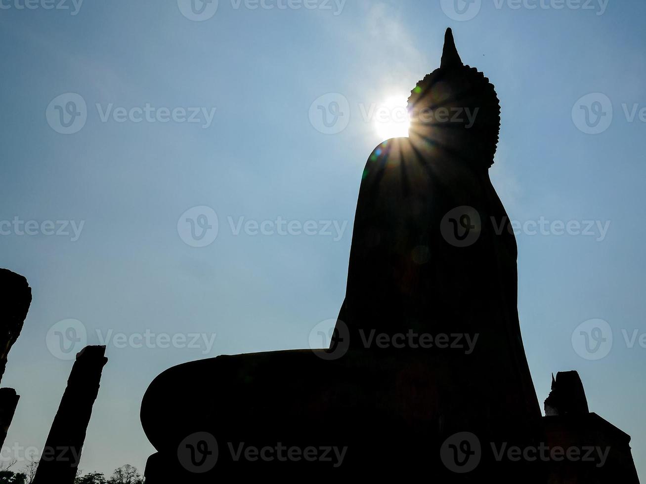 silhouette du temple de la thaïlande photo