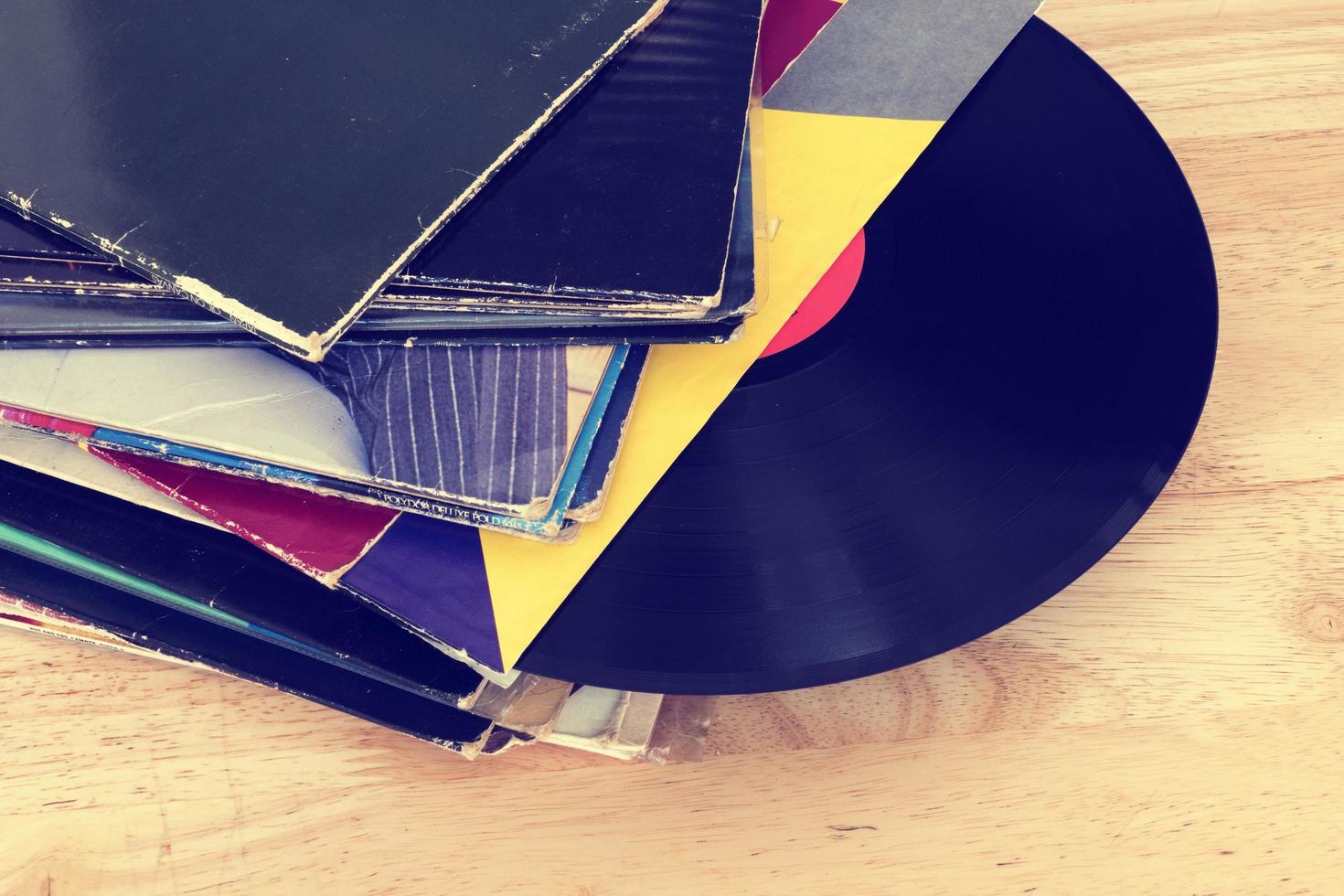 disques de musique vinyle vintage photo