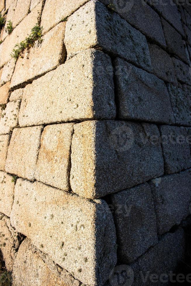 fortifications de mur de pierre dans les îles scilly photo