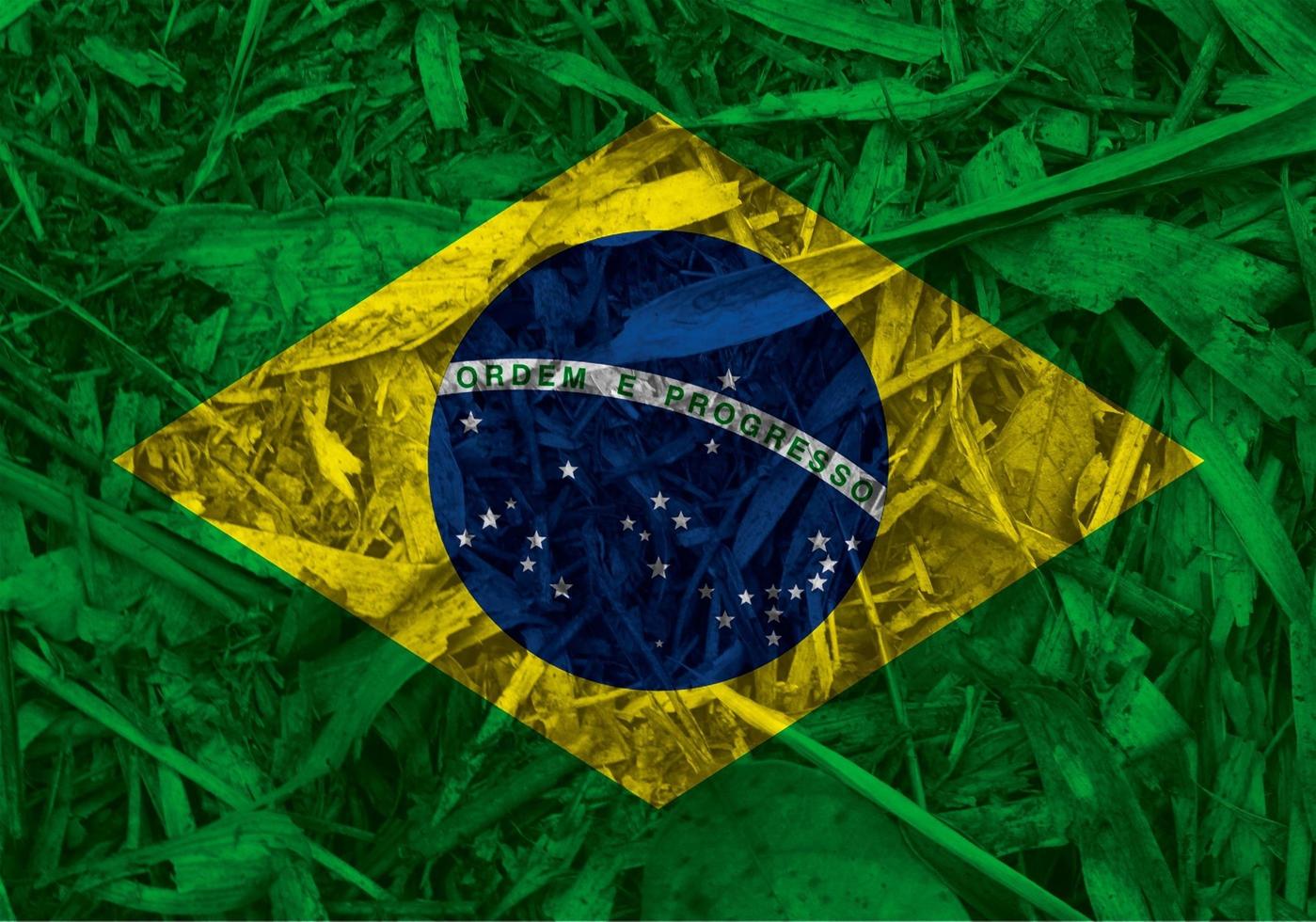 texture du drapeau brésilien en arrière-plan photo