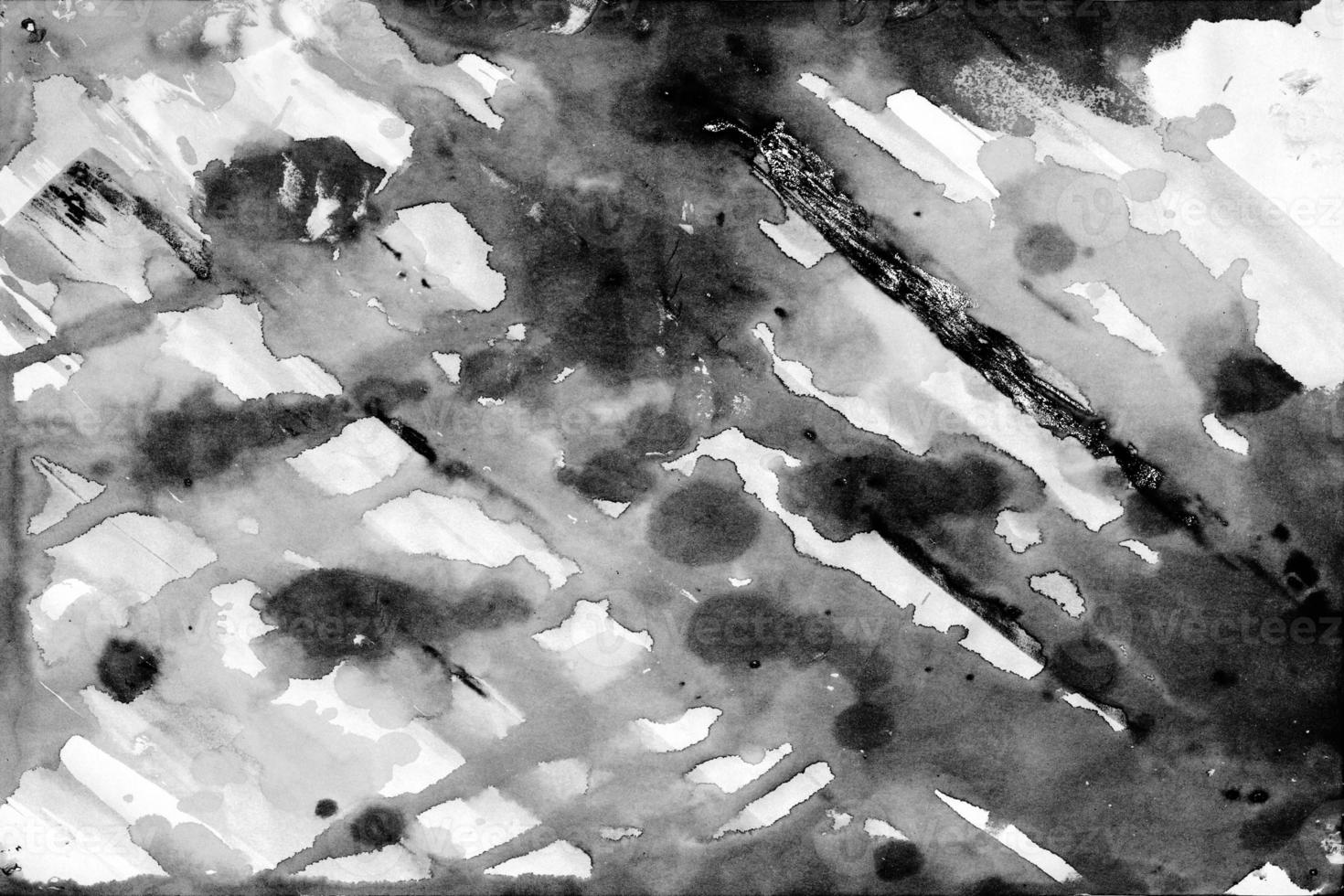 arrière-plans aquarelle peints à la main en noir et blanc, taches d'aquarelle photo