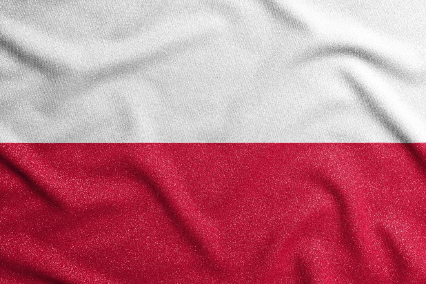 drapeau national de la pologne. le principal symbole d'un pays indépendant. photo