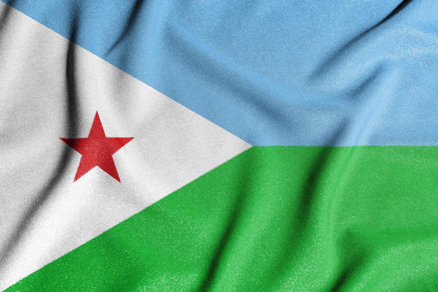 drapeau national de djibouti. le principal symbole d'un pays indépendant. drapeau de djibouti. photo