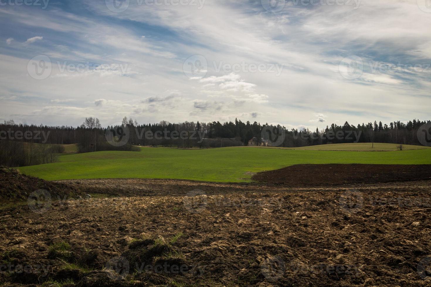 paysages de printemps avec des nuages photo