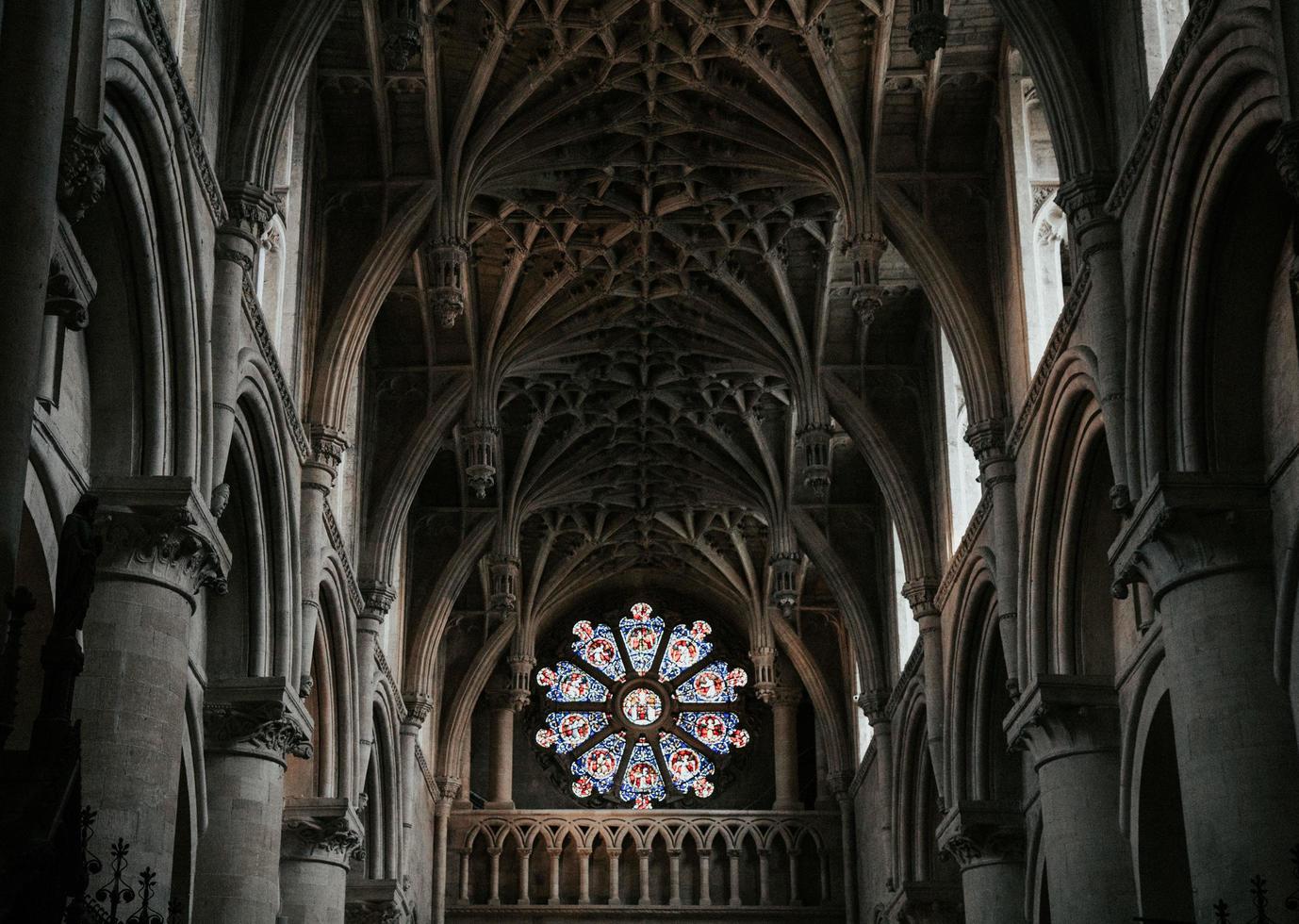 Cathédrale Christ Church, Oxford, Angleterre 2020 - vue d'un vitrail photo