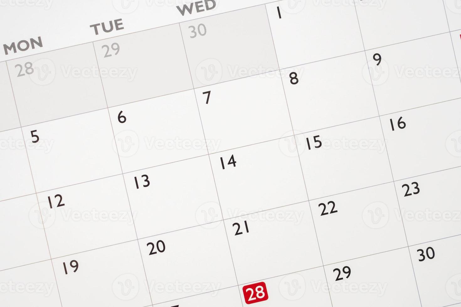 calendrier page date arrière-plan planification d'entreprise rendez-vous concept de réunion photo