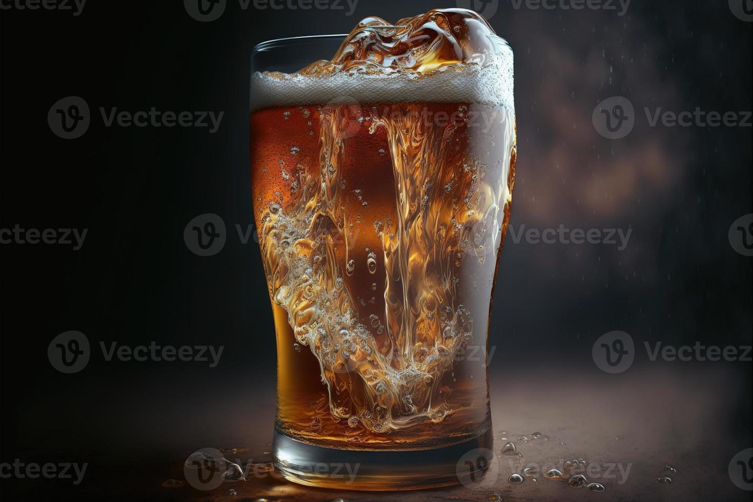 verre froid rempli de bière photo